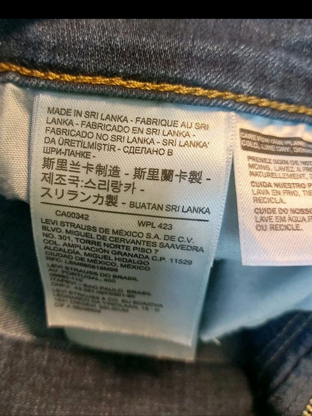 Levi's 721 High Rise Skinny Jeans Woman W29 L30 Blue Story Dark Wash - Picture 9 of 12